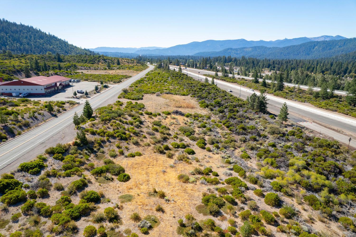 Aerial view south along the Spring Hill Road corridor